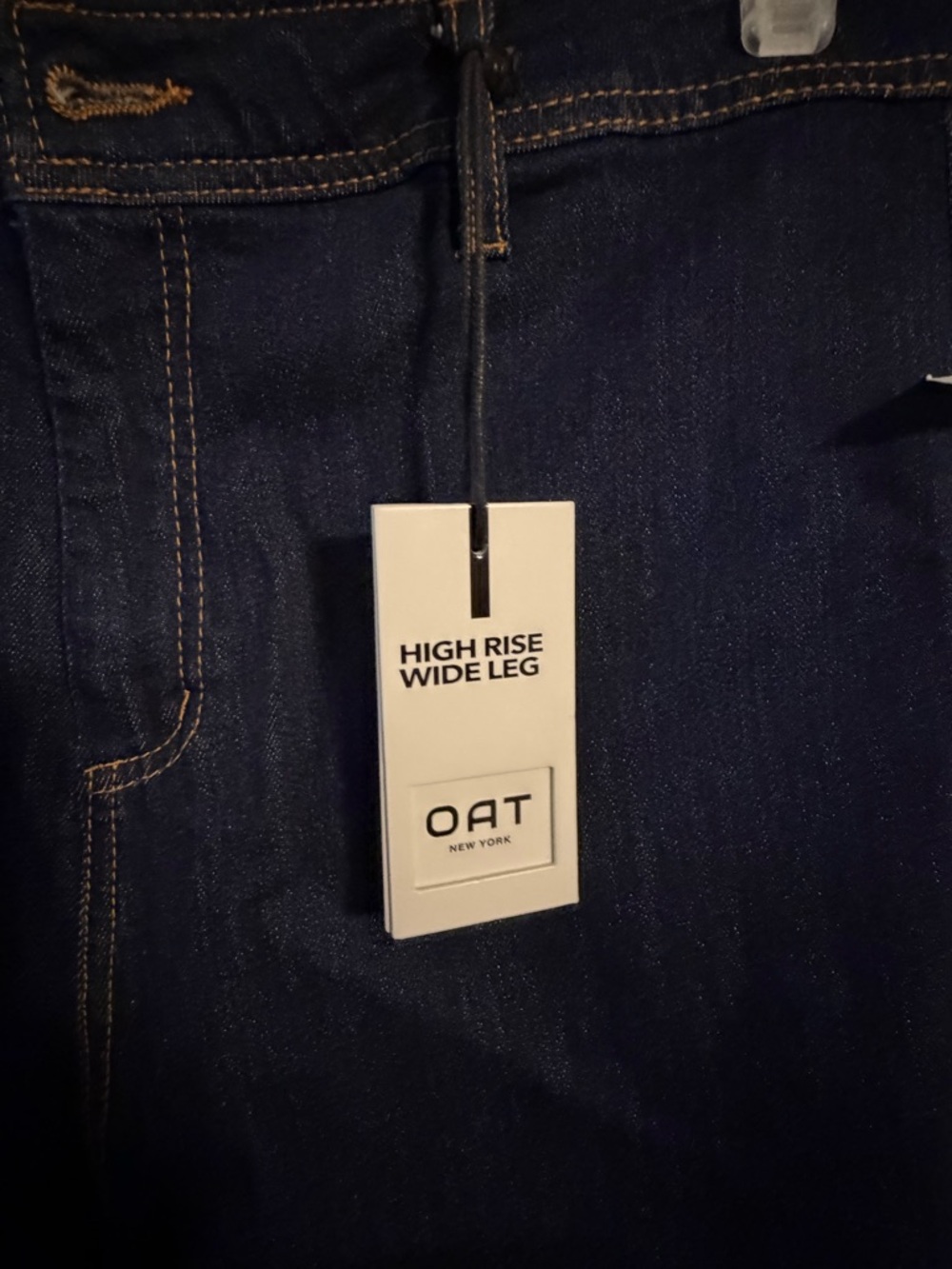 Oat New York Dark Blue Straight Leg Jeans - Picture 3 of 6